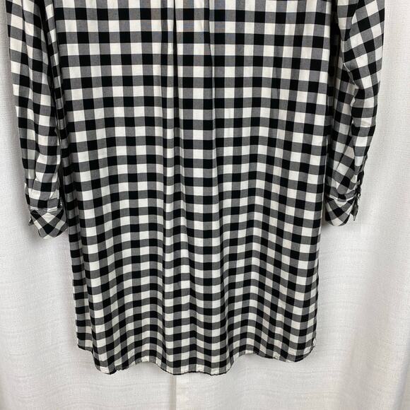 J.Jill Black&White Gingham Tunic Shift Dress Sz.M - Picture 12 of 14